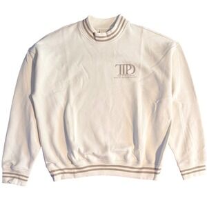 The Tortured Poets Department Taylor Swift Mock Neck Sweatshirt Cream X Small